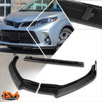 Carbon Fiber Look MP-Style Front Bumper Lip for Toyota Sienna (2018–2020)