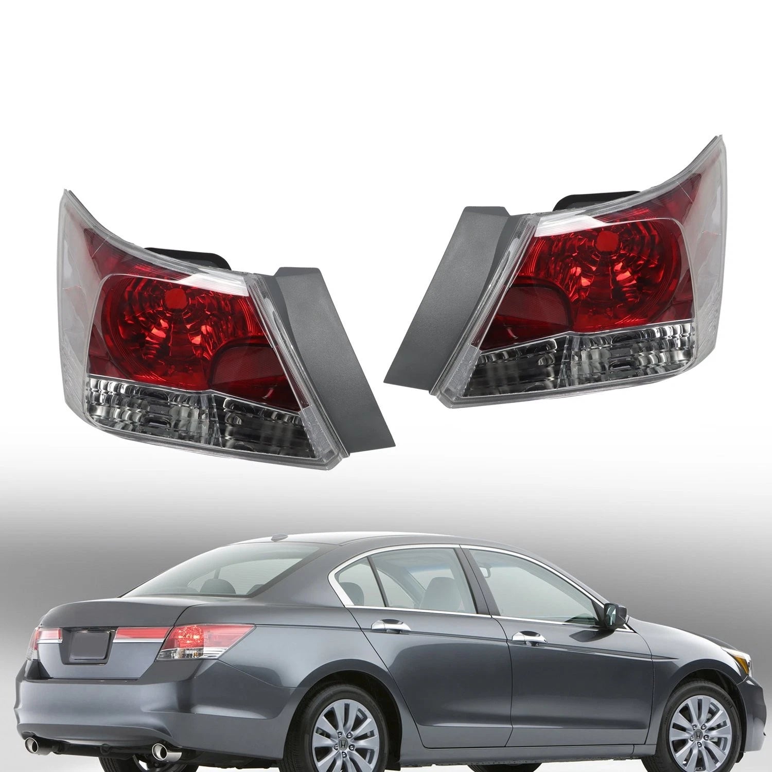 Set of 2 Tail Lights Assembly for Honda Accord Sedan (2008–2012)