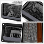 F-Shape LED DRL Headlights for GMC C/K Pickup Suburban Yukon (1994–2000)