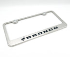 Brushed Stainless License Plate Frame for Ford Bronco (2021–2025) Script Logo