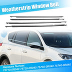 Set of 4 Weatherstrip Window Trim Seal Belt for Toyota RAV4 (2013–2018)
