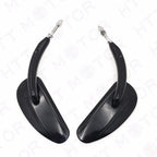 Pair of Black Teardrop Racing Mirrors for Harley Street Bob Fat Bob (1982–2017)