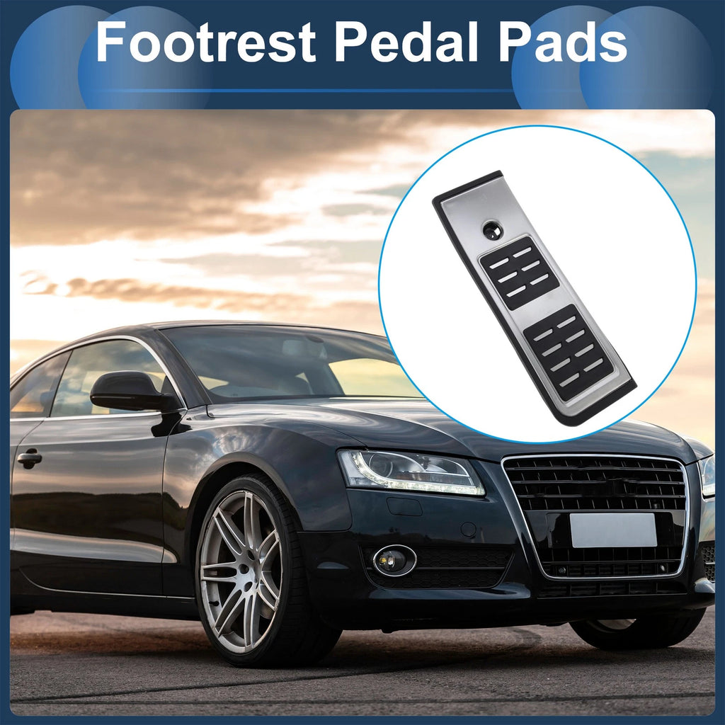 1 Pc Footrest Pedal Cover for Audi A5 (2014–2024) Silver Tone