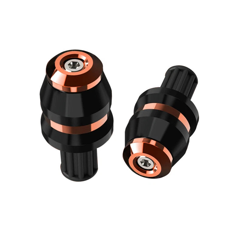 Pair of 22mm Motorcycle Handlebar Grips Bar End Slider Cap Plugs CNC
