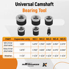 Camshaft Bearing Installation Tool for Universal Use (1.125"-2.69")