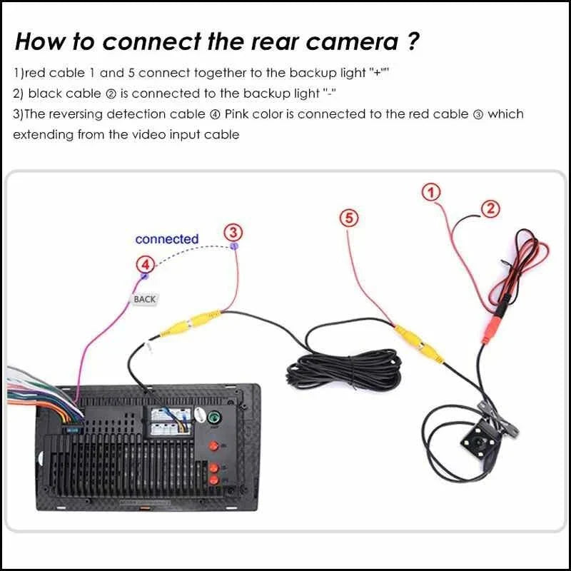 Reverse Rear View Backup Camera / Car for VW Touareg (2008–2010)