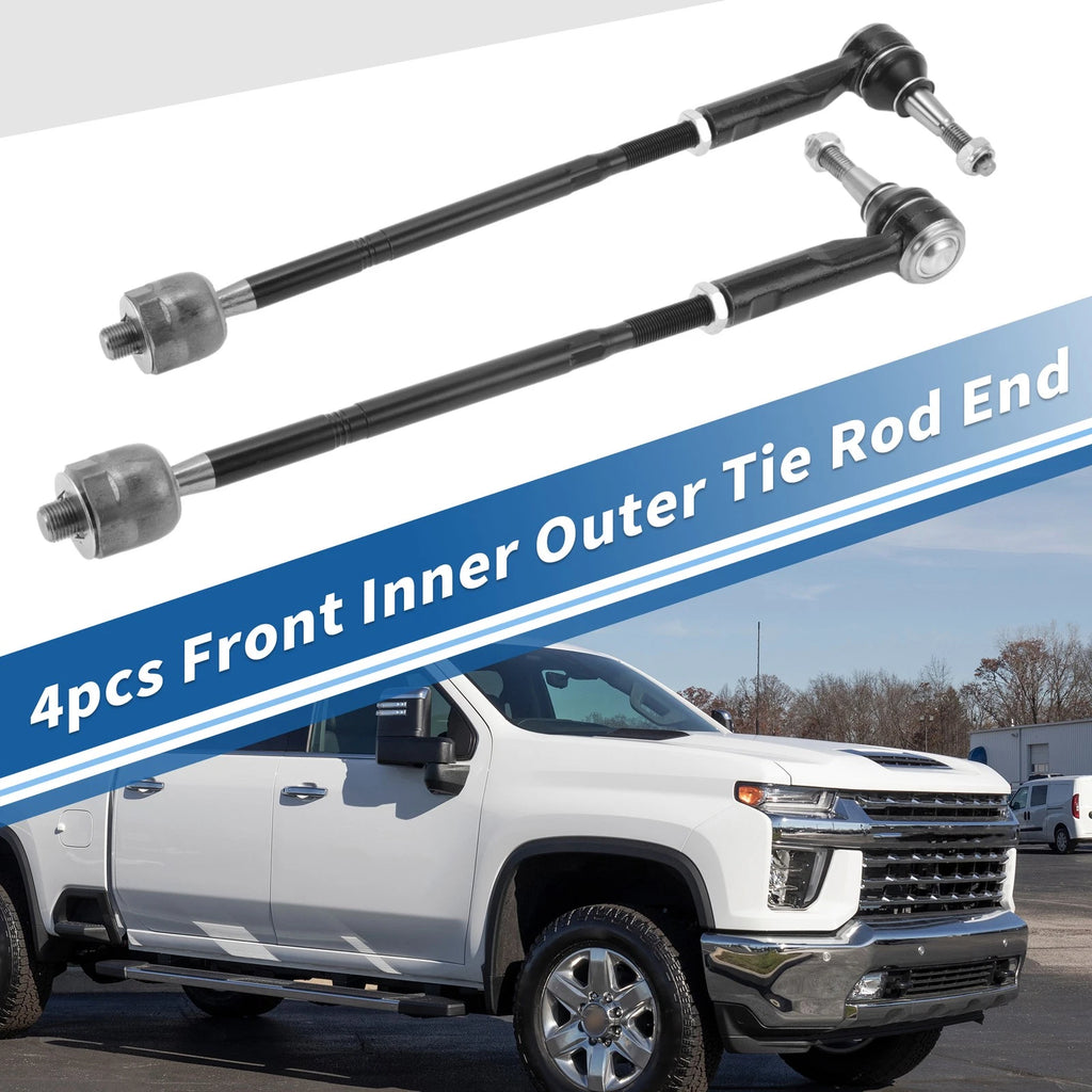 Set of 4 Front Inner Outer Tie Rod End Links for Chevrolet Equinox (2010–2017) No.EV800648