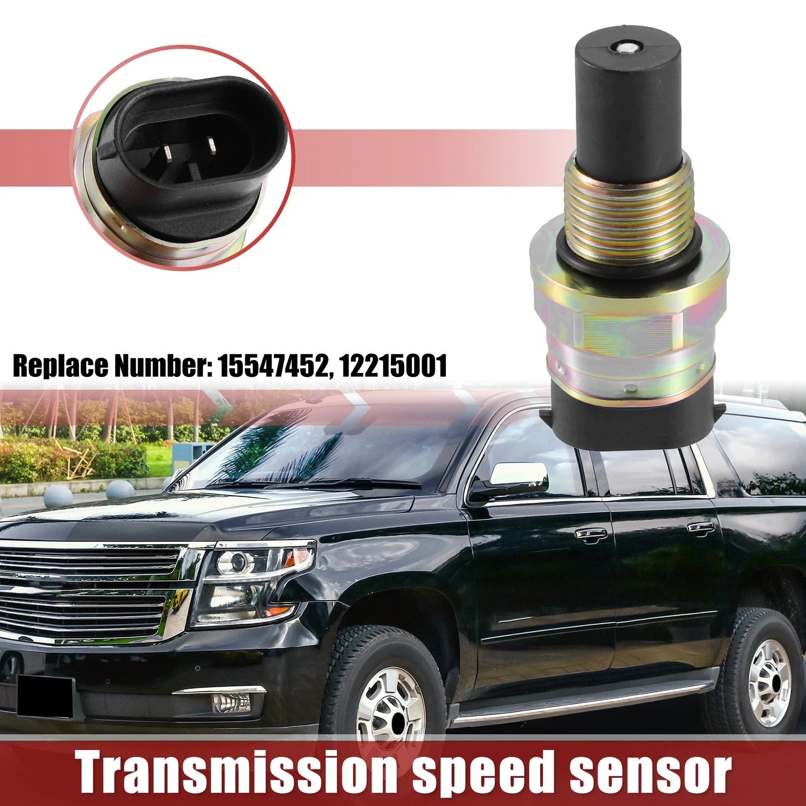 Transmission Speed Sensor for Chevrolet Blazer (1989–2005) 12215001 2pins Black