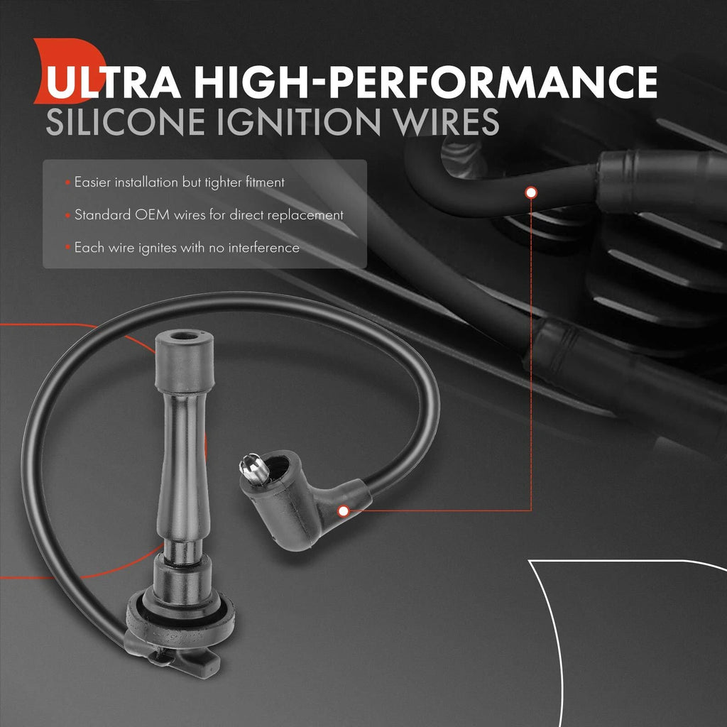 Set of 4 Spark Plug Wires for Honda CR-V (1997–2001) Acura Integra (1997–2001)