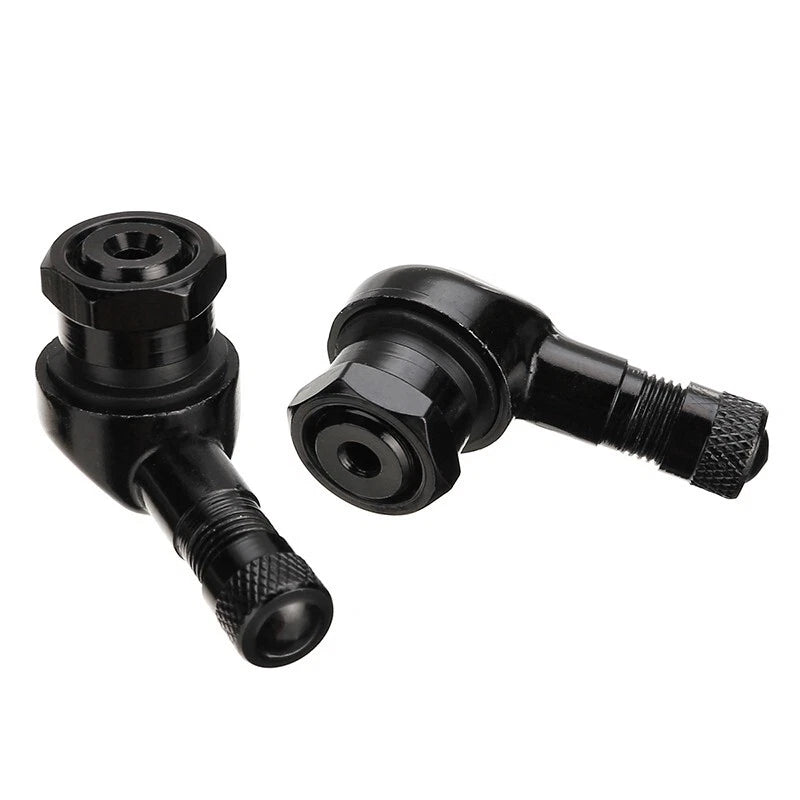 2X Tire Valve Adapters for Car Bike Motor Wheel (90 Degree Right Angle)