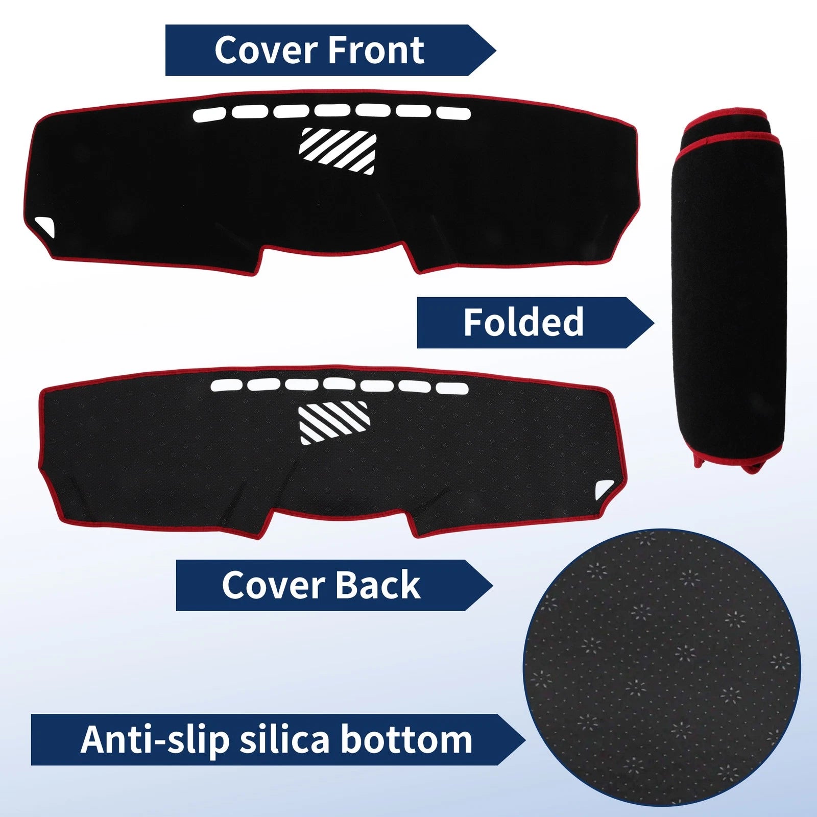 Dash Cover for Lexus IS350/IS300h/IS250 (2005–2013) Black Red Edge