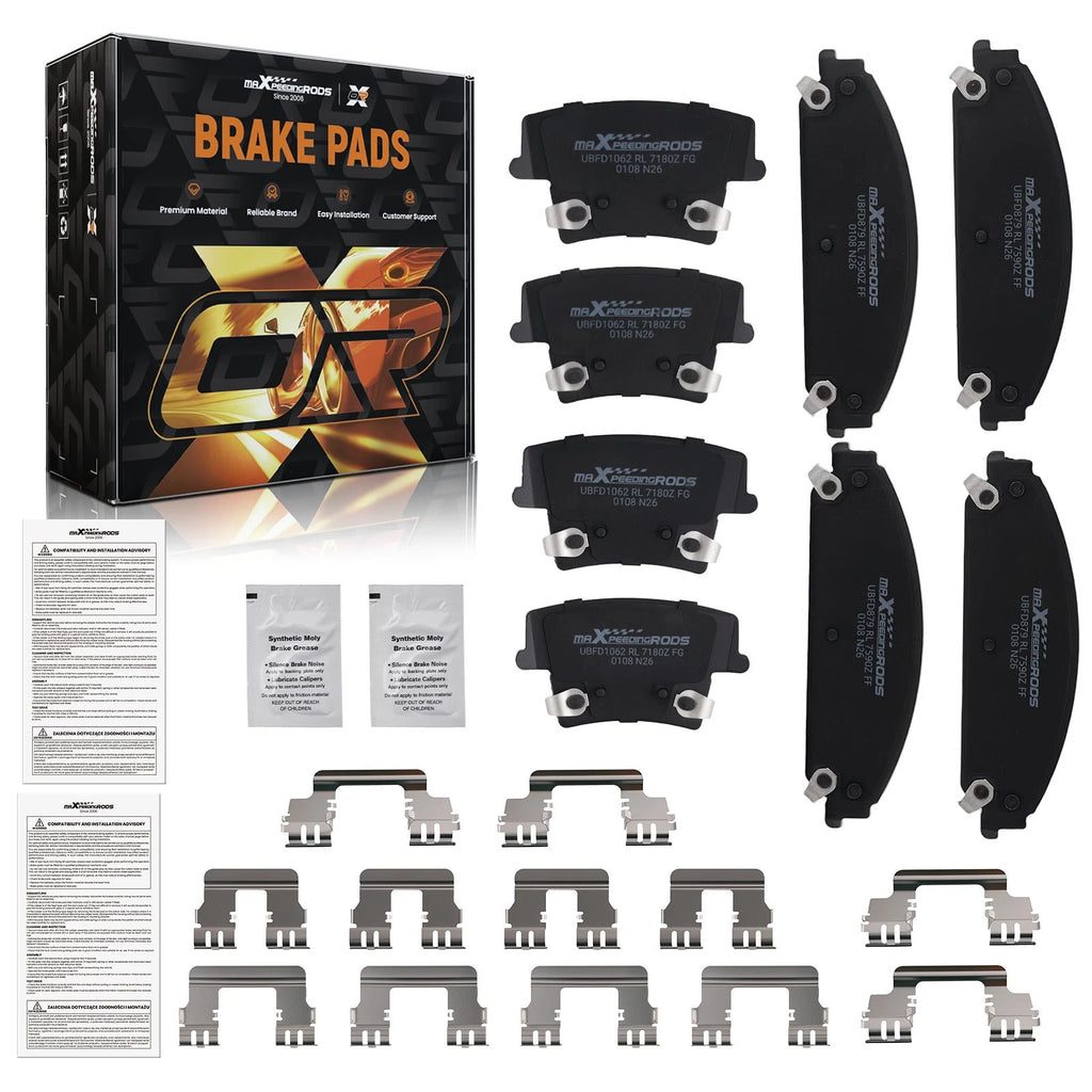Set of 4 Ceramic Brake Pads for Dodge Challenger/Charger (2006–2023)