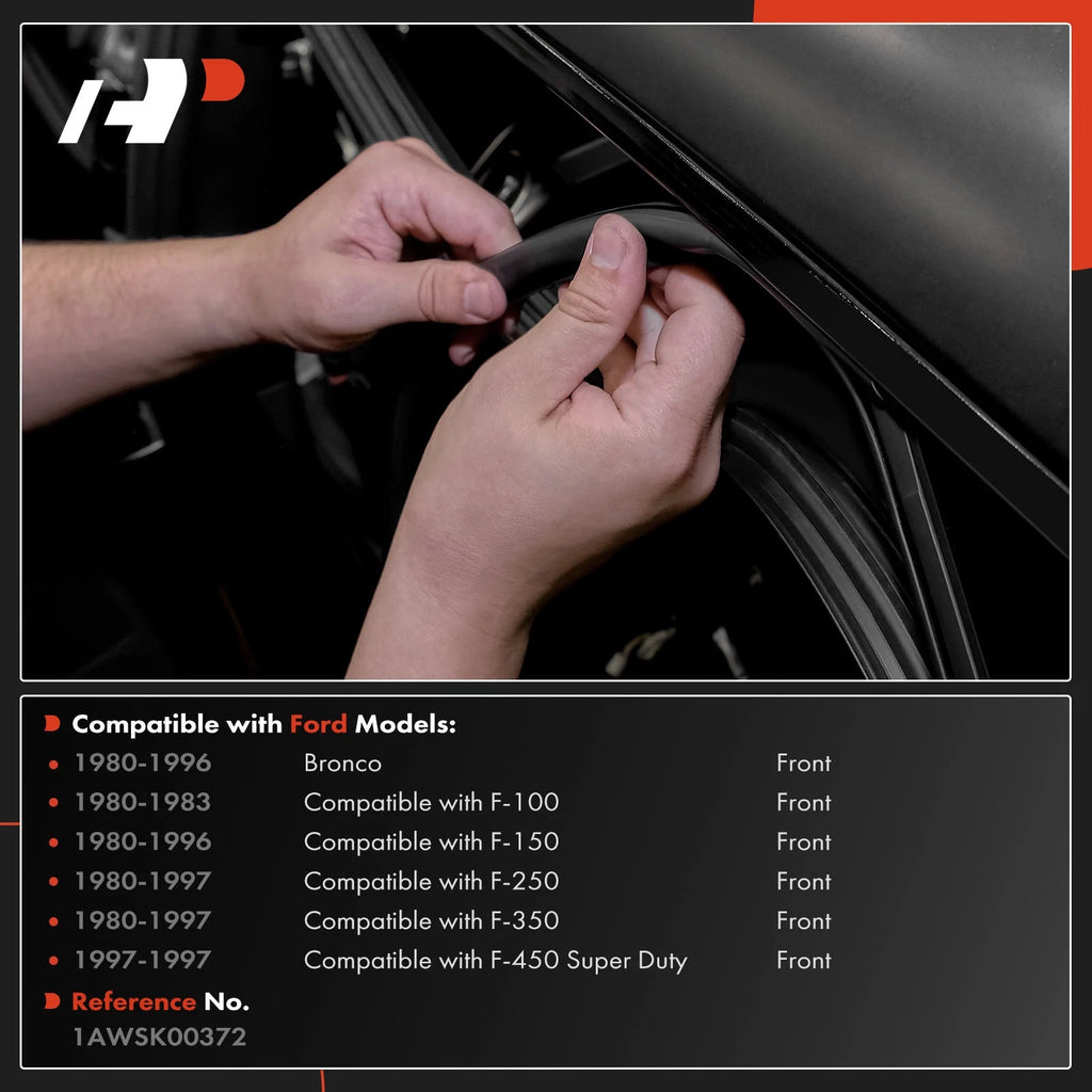 2X Front Windshield Weatherstrip Seal for Ford F-150