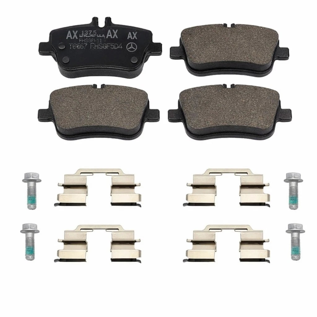 Set of 4 Genuine OEM Rear Disc Brake Pads for Mercedes-Benz CLA250, GLA250 (2014–2020)