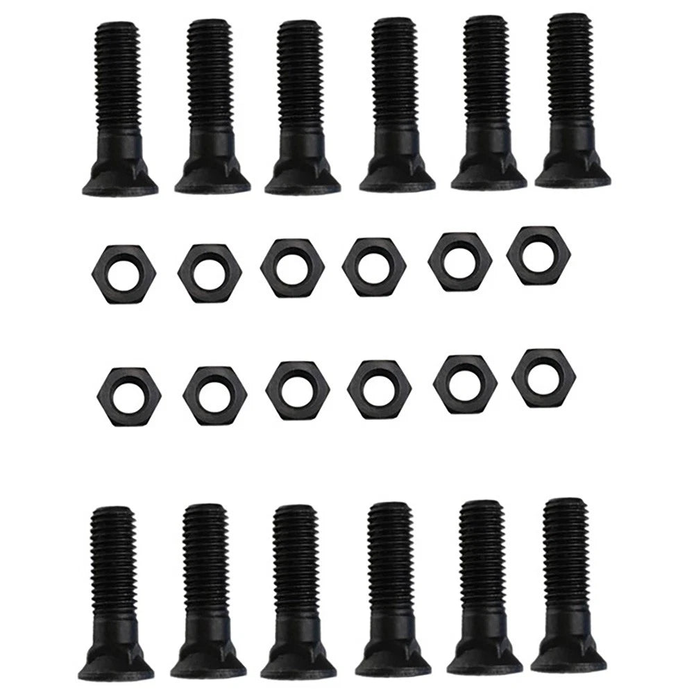 12 Plow Bolt & Nut Set for Blades/Cutting Edge 5/8-11x2 1/4 Grade 8
