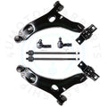 Set of 6 Front Lower Control Arms and Tie Rods for Ford Focus (2000–2003)