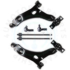 Set of 6 Front Lower Control Arms and Tie Rods for Ford Focus (2000–2003)