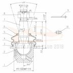 Set of 4 Front Lower Upper Ball Joints for GMC K2500 K1500 Tahoe Suburban (1995–1999)