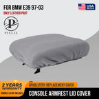 Fleece Console Lid Armrest Cover for BMW E39 (1997–2003) Gray