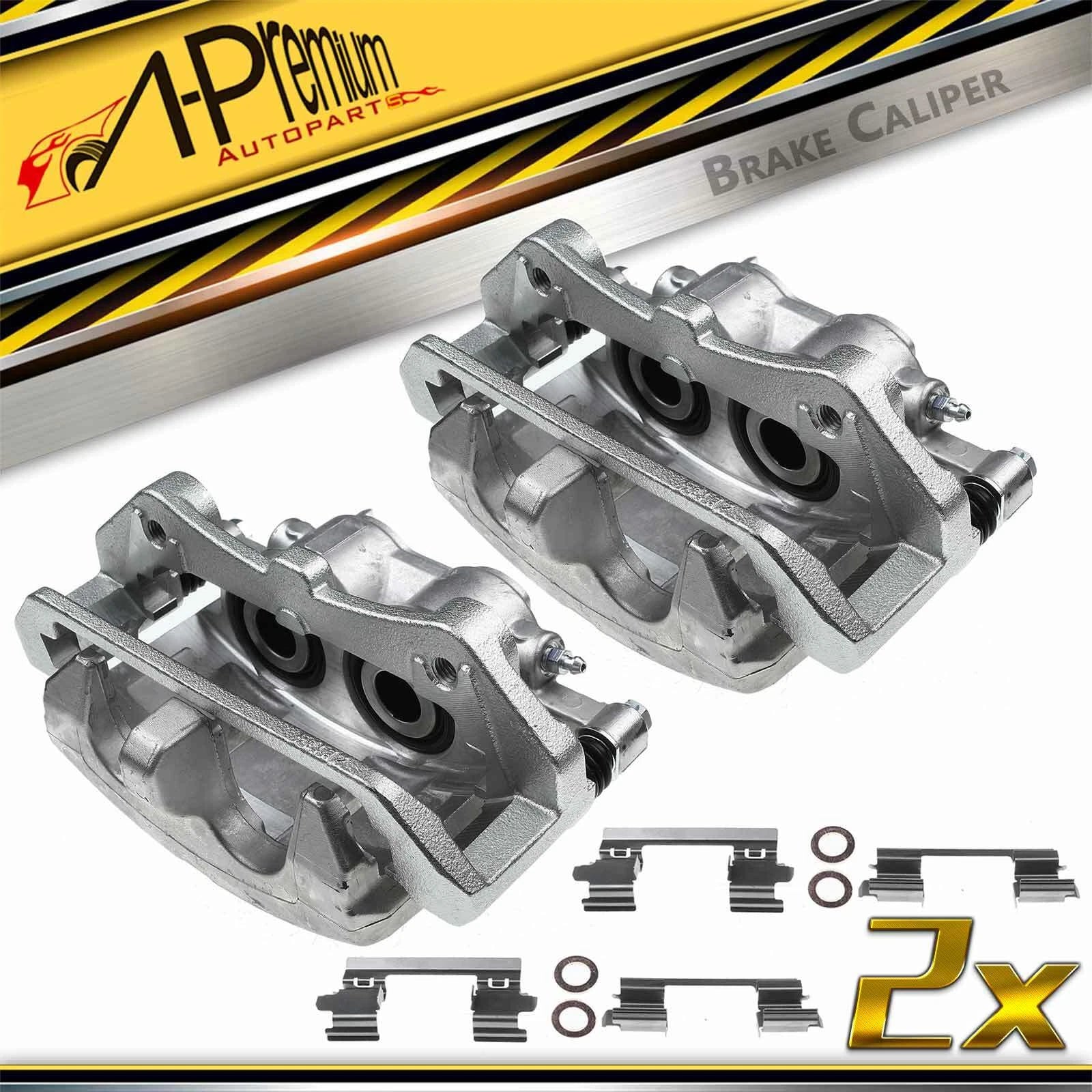 Pair Front Disc Brake Calipers for Ford Mustang (2015–2018)