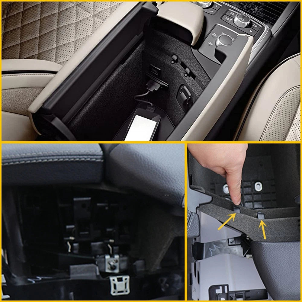 2X Center Console Armrest Latch Clips for Mercedes-Benz W166 X166 W292 (2012–2019)