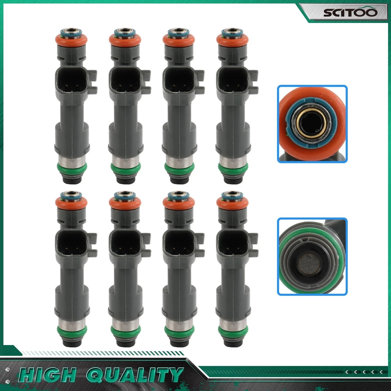 8pcs Fuel Injectors for Volvo XC90 (2005–2011) S80 (2007–2010) 86536080