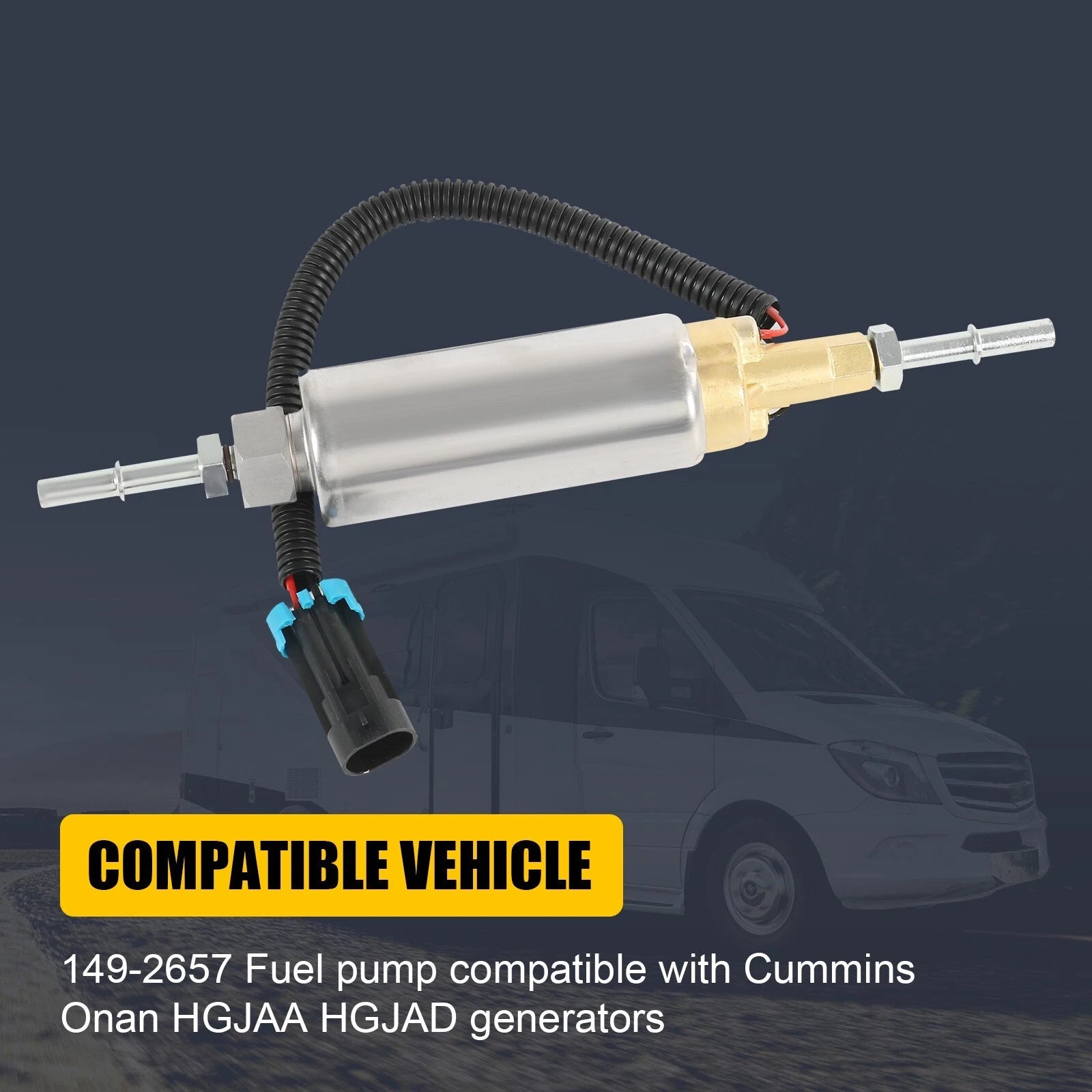 Fuel Pump for Cummins Onan Generator HGJAA HGJAD (12V)
