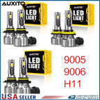 Set of 3 AUXITO LED Headlight Bulbs for Combo 9005+9006+H11