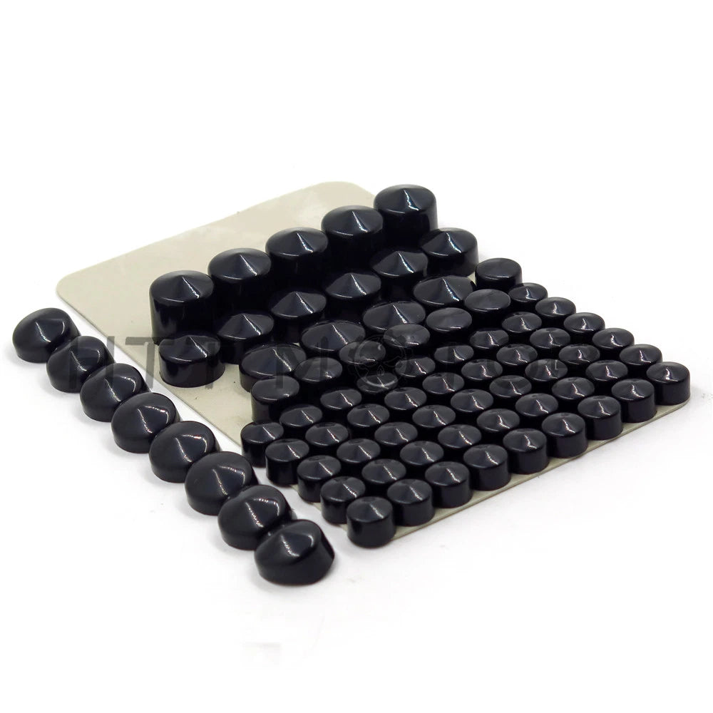 Black Bolt Toppers Caps for Harley Davidson Dyna Glide (1991–2012)