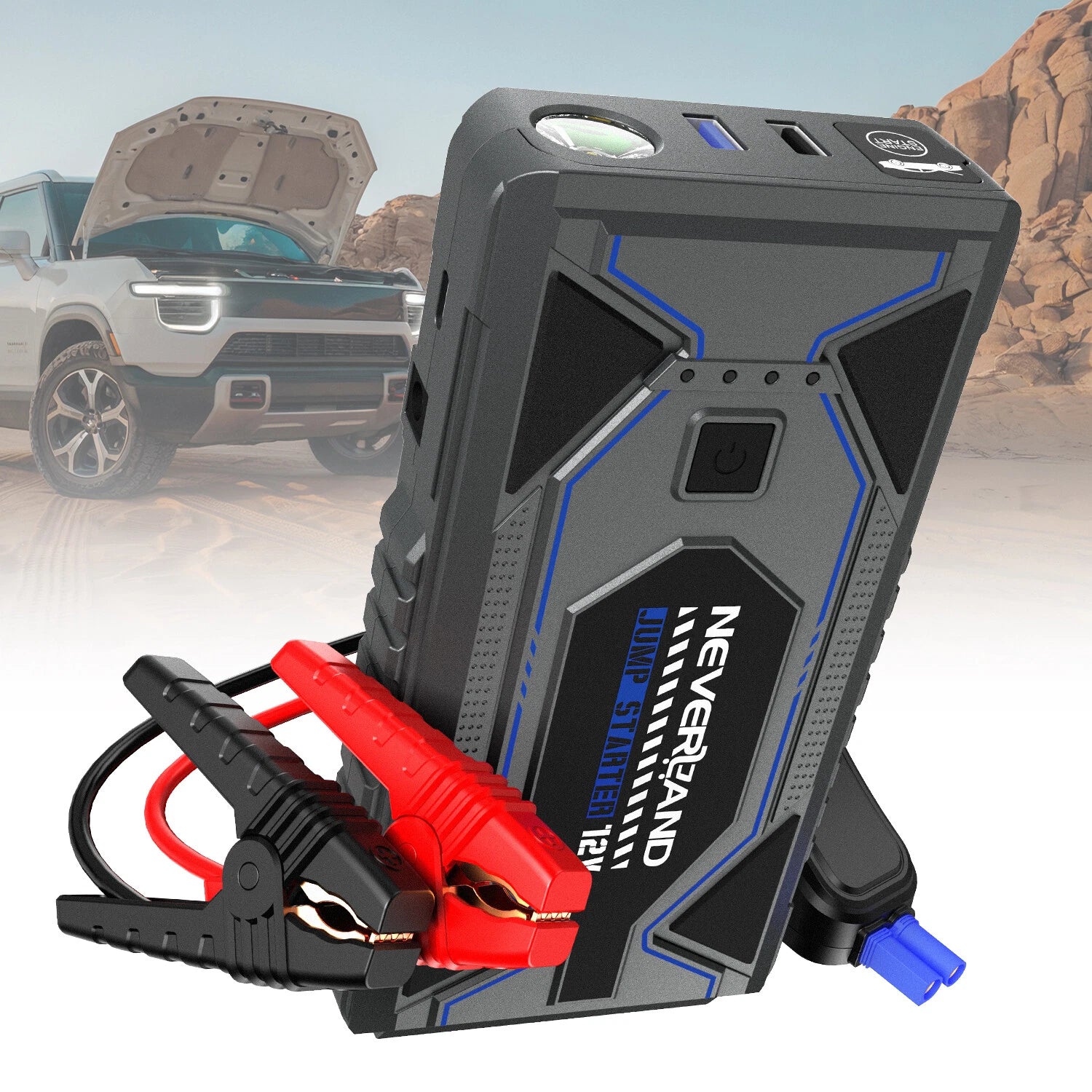 12800mAh USB Car Jump Starter for Universal Use (6500A)