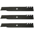 3X Toothed Mower Blades for Craftsman (Replaces 127843, LAB50-0399)