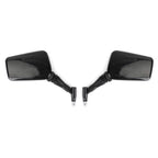 Pair of 10mm/8mm Classic Rectangle Motorcycle Mirrors for Universal Fit