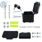 45L Aluminum Hard Trunk for Motorcycle with Backrest and Mounting Plate
