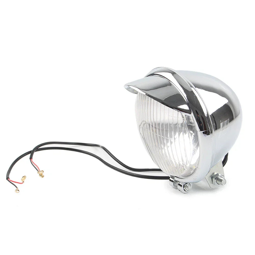 Chrome Motorcycle Headlight Passing Fog Light 12V for Harley Honda Suzuki