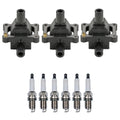 Set of 3 Ignition Coils & 6 Platinum Spark Plugs for Mercedes W124 W202 R129