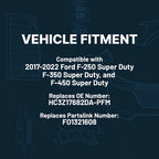 Heated Mirror for Ford F-250 Super Duty (2017–2022) Textured Chrome Cap