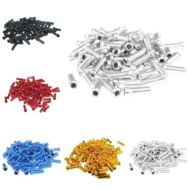 Set of 4 Aluminum Brake Shifter Inner Cable Tips for Bicycle