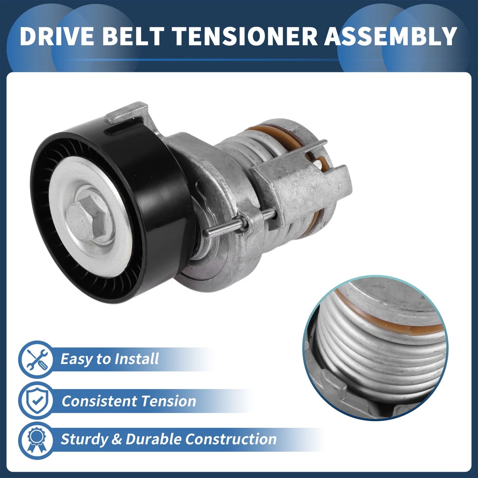 Belt Tensioner for Volkswagen Caddy (1995–2010) No. 030145299C/030145299F Metal
