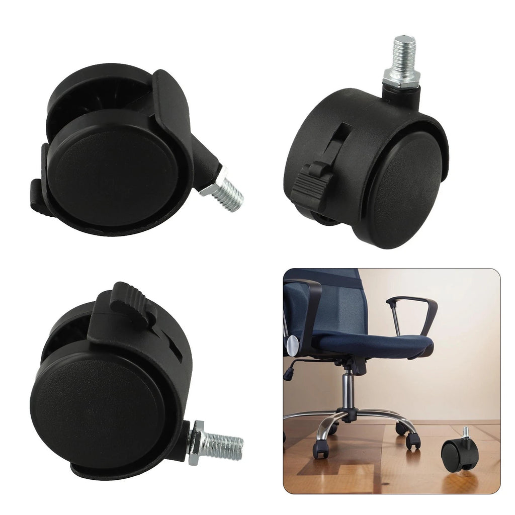 Silent Roller Caster Wheels for Office Chairs and Industrial Equipment