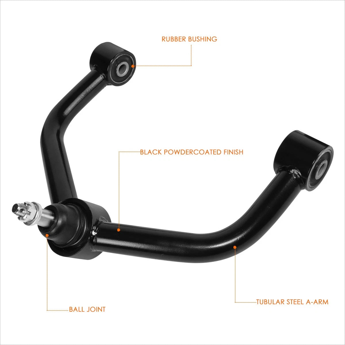 2X Powdercoated Black Lift Front Upper Control Arm for Dodge Ram 1500 (2009–2022)