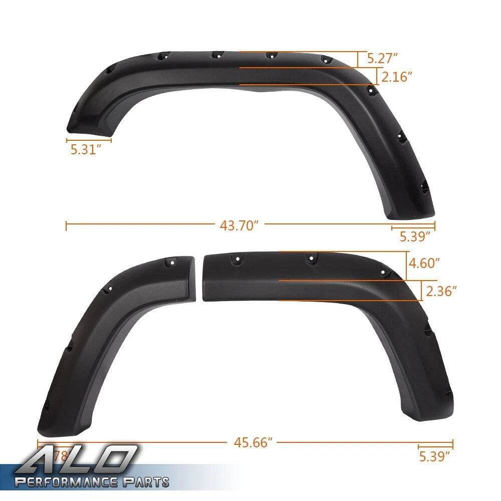 Pocket Rivet Style Wheel Fender Flares for Jeep Cherokee XJ (1984–2001)