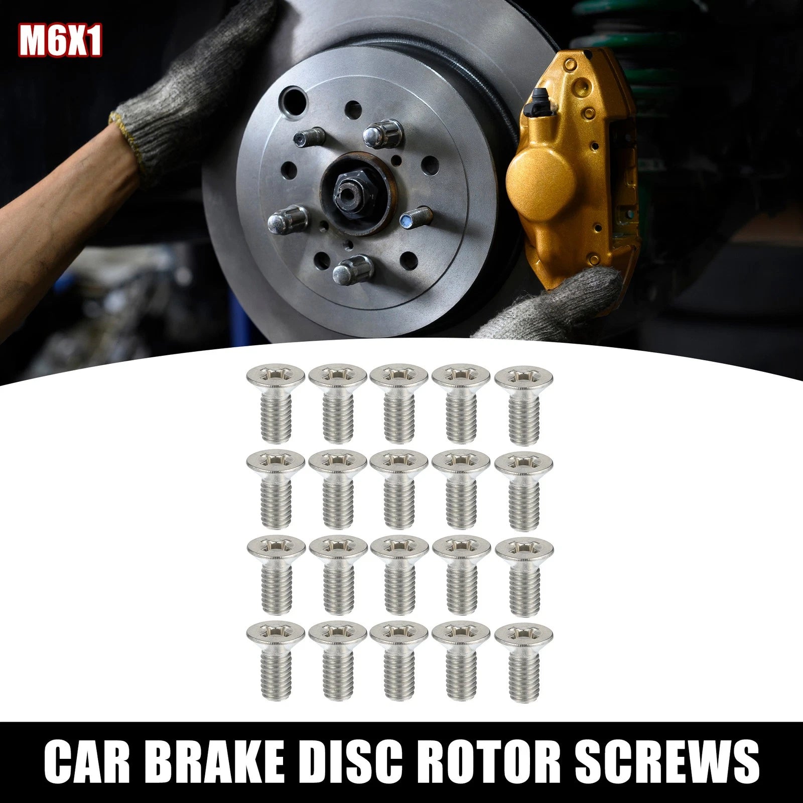 20pcs Brake Disc Rotor Screws Bolts Kit 93600-06014-0H for Honda Accord Civic (2003–2023)