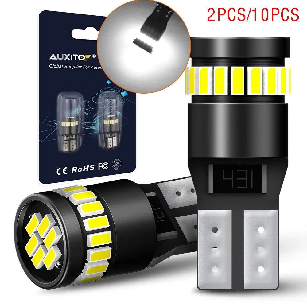 2X AUXITO T10 2825 168 158 194 White LED Light Bulbs for Automotive