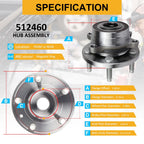 Front or Rear Wheel Bearing Hubs for Ford Explorer Police Interceptor (2013–2023)