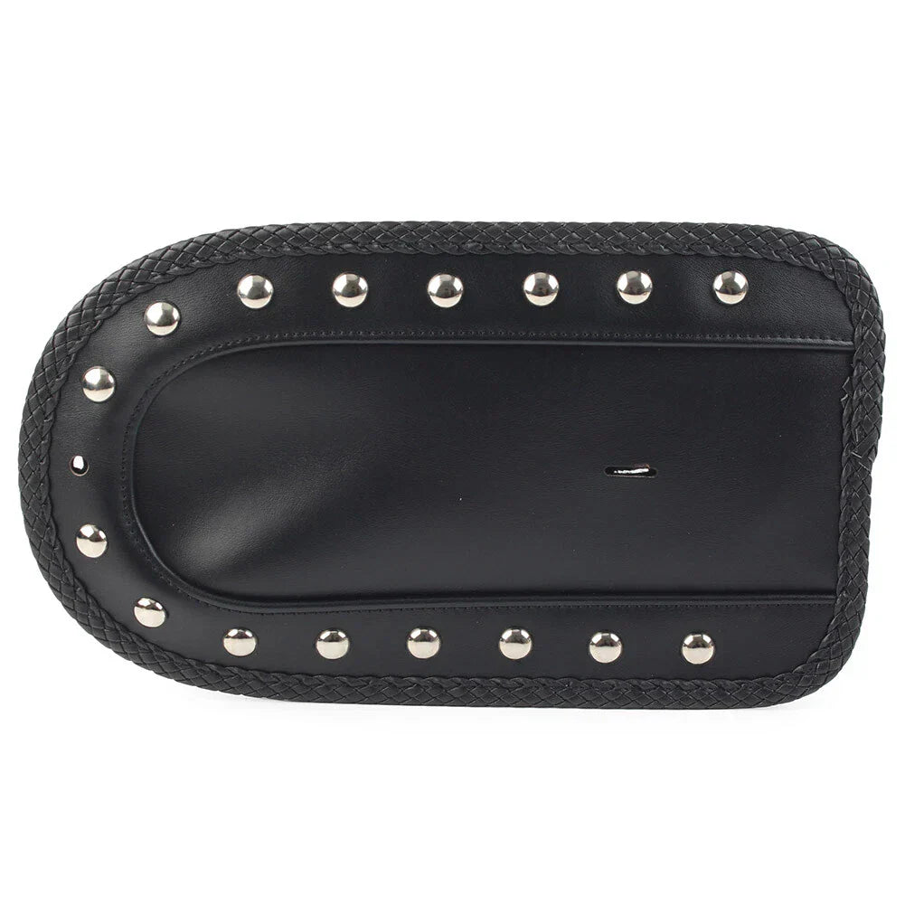 Black PU Rear Fender Bib Solo Seat for Harley Softail FXSTC Fatboy (2000-2017)