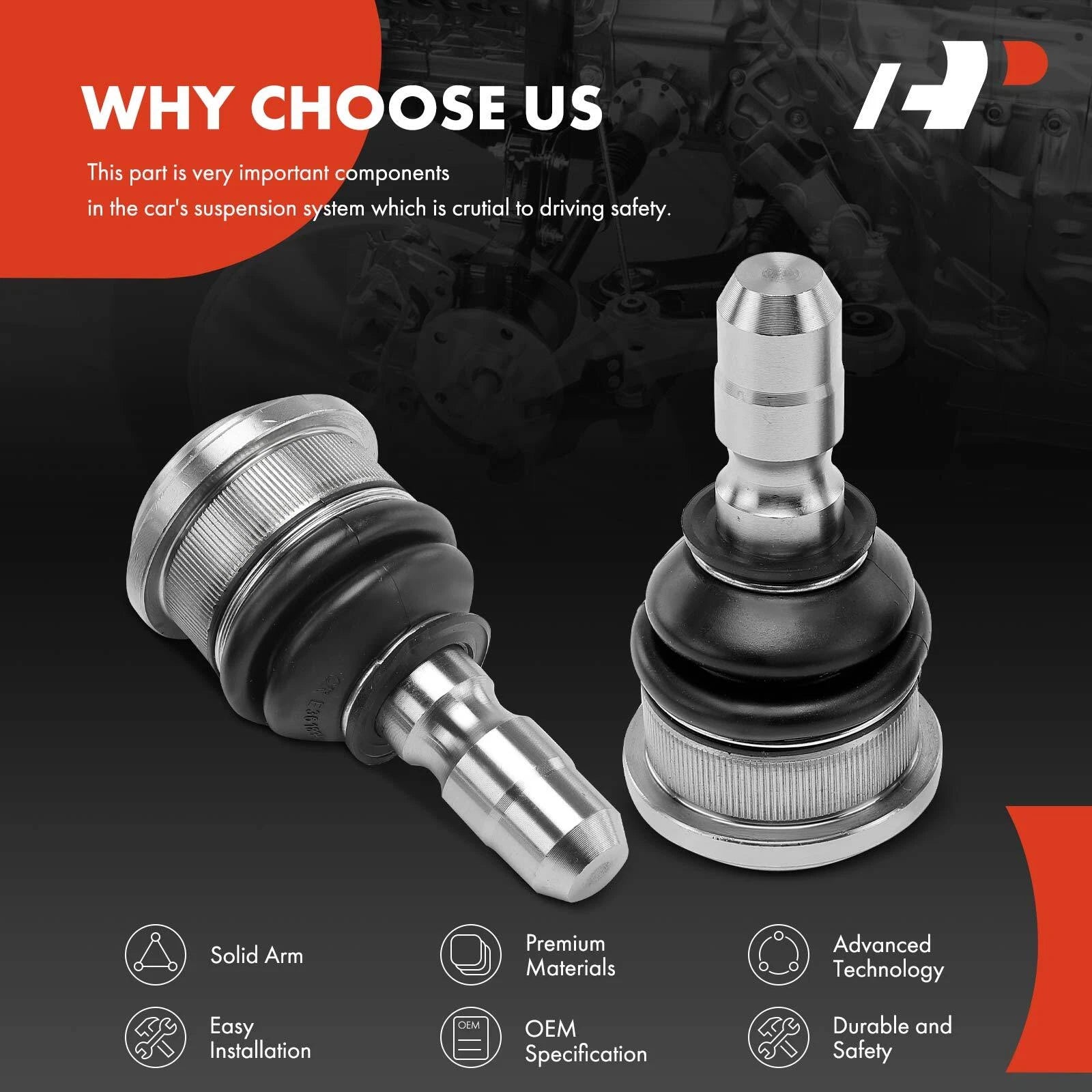 2X Rear Upper Ball Joint Kit for Ford Explorer (2002-2005)