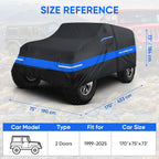 Heavy Duty Car Cover for Jeep Wrangler JKU JLU (1999–2025) UV Dust Protector
