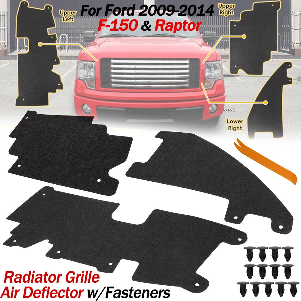 Radiator Support Grille Air Deflector w/ Fastener for Ford F-150 Raptor (2009–2014)