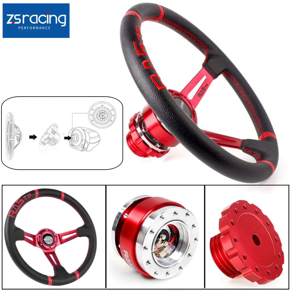 Steering Wheel and Quick Release for Thrustmaster TXT300 T500TS