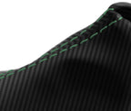 Manual Shift Boot Carbon Fiber for Ford Mustang (2005–2009) Green Stitch